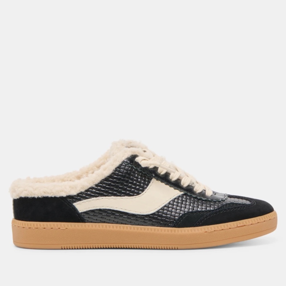 Dolce Vita Black Slide Plush Sneakers